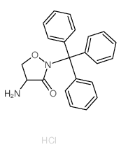 3-Isoxazolidinone,4-amino-2-(triphenylmethyl)-, hydrochloride (1:1) Structure