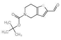 2-甲酰基-4h,5h,6h,7h-噻吩并[3,2-c]吡啶-5-羧酸叔丁酯结构式