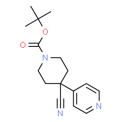 1-BOC-4-CYANO-4-(4-PYRIDINYL)-PIPERIDINE结构式