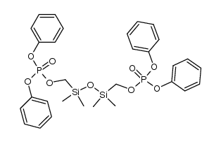 tetraphenyl ((1,1,3,3-tetramethyldisiloxane-1,3-diyl)bis(methylene)) bis(phosphate)结构式
