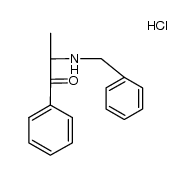 α-Benzylamino-propiophenon-hydrochlorid结构式