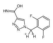 1-[dideuterio-(2,6-difluorophenyl)methyl]triazole-4-carboxamide Structure
