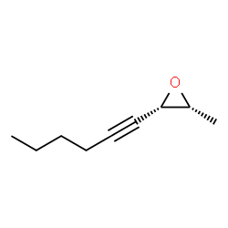 Oxirane, 2-(1-hexynyl)-3-methyl-, (2S-cis)- (9CI)结构式