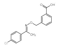 3-[([[1-(4-CHLOROPHENYL)ETHYLIDENE]AMINO]OXY)METHYL]BENZOIC ACID Structure