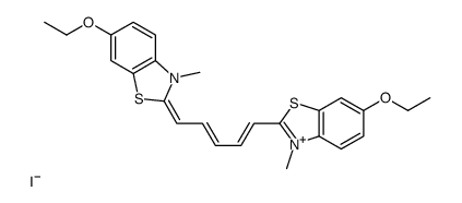 (2E)-6-ethoxy-2-[(2E,4E)-5-(6-ethoxy-3-methyl-1,3-benzothiazol-3-ium-2-yl)penta-2,4-dienylidene]-3-methyl-1,3-benzothiazole,iodide Structure