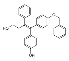 (E)-γ-[(4-Hydroxyphenyl)[4-(phenylmethoxy)phenyl]methylene]benzenepropanol结构式