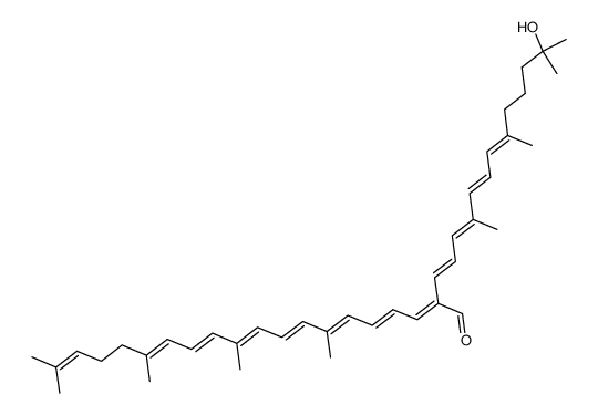 (13Z)-1,2-Dihydro-1-hydroxy-ψ,ψ-caroten-20-al structure