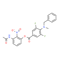 3-acetamido-2-nitrophenyl 4-(benzyl(methyl)amino)-3,5-difluorobenzoate Structure