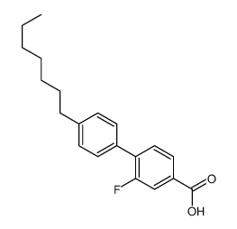 3-fluoro-4-(4-heptylphenyl)benzoic acid结构式
