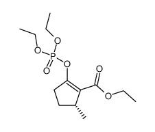 ethyl (R)-2-((diethoxyphosphoryl)oxy)-5-methylcyclopent-1-ene-1-carboxylate Structure