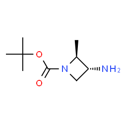 tert-butyl (2S,3R)-3-amino-2-methylazetidine-1-carboxylate结构式