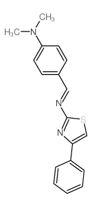 2-Thiazolamine,N-[[4-(dimethylamino)phenyl]methylene]-4-phenyl- Structure