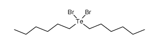 dibromo di-n-hexyl tellurium(IV) Structure