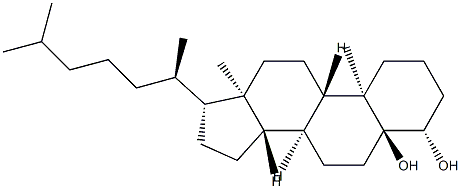 5α-Cholestane-4β,5-diol结构式