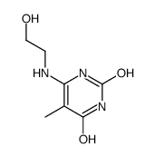 6-(2-hydroxyethylamino)-5-methyl-1H-pyrimidine-2,4-dione结构式