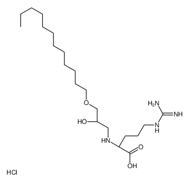 (2S)-5-(diaminomethylideneamino)-2-[(3-dodecoxy-2-hydroxypropyl)amino]pentanoic acid,hydrochloride结构式