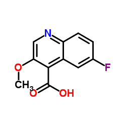 6-Fluoro-3-methoxy-4-quinolinecarboxylic acid结构式