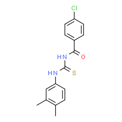 4-chloro-N-{[(3,4-dimethylphenyl)amino]carbonothioyl}benzamide structure
