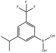 3-Trifluoromethyl-5-(iso-propyl)phenylboronic acid结构式