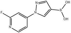 1-(2-Fluopro-4-pyridyl)-1H-pyrazole-4-boronic acid Structure