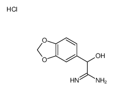 [2-(1,3-benzodioxol-5-yl)-2-hydroxyethanimidoyl]azanium,chloride Structure