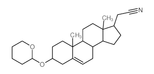 Pregn-5-ene-21-nitrile,3-[(tetrahydro-2H-pyran-2-yl)oxy]-, (3b)- (9CI) Structure