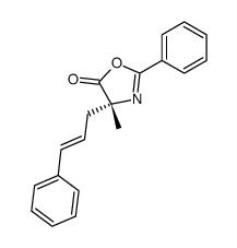 (E)-4-methyl-2-phenyl-4-(3-phenyl-2-propenyl)-2-oxazolin-5-one Structure
