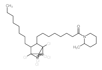 Piperidine,1-[8-(1,4,5,6,7,7-hexachloro-3-octylbicyclo[2.2.1]hept-5-en-2-yl)-1-oxooctyl]-2-methyl-(9CI) picture