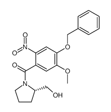 (2S)-N-[4-benzyloxy-5-methoxy-2-nitrobenzoyl]-2-hydroxymethylpyrrolidine Structure
