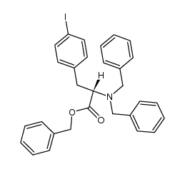 N,N-dibenzyl-4-iodo-L-phenylalanine benzyl ester Structure