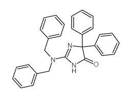 4H-Imidazol-4-one,2-[bis(phenylmethyl)amino]-3,5-dihydro-5,5-diphenyl-结构式