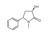 (3R,5S)-(+)-3-hydroxy-1-methyl-5-phenylpyrrolidin-2-one结构式