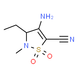 5-Isothiazolecarbonitrile,4-amino-3-ethyl-2,3-dihydro-2-methyl-,1,1-dioxide(9CI)结构式