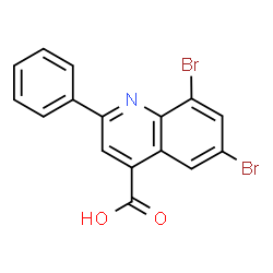 4-Quinolinecarboxylic acid, 6,8-dibromo-2-phenyl- structure