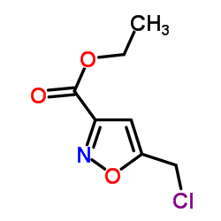 5-(氯甲基)异恶唑-3-羧酸乙酯结构式