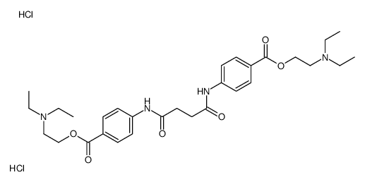 2-[4-[[4-[4-[2-(diethylazaniumyl)ethoxycarbonyl]anilino]-4-oxobutanoyl]amino]benzoyl]oxyethyl-diethylazanium,dichloride Structure