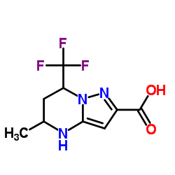 5-METHYL-7-TRIFLUOROMETHYL-4,5,6,7-TETRAHYDRO-PYRAZOLO[1,5-A]PYRIMIDINE-2-CARBOXYLIC ACID结构式