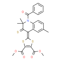 dimethyl 2-[2,2,6-trimethyl-1-(phenylcarbonyl)-3-thioxo-2,3-dihydroquinolin-4(1H)-ylidene]-1,3-dithiole-4,5-dicarboxylate picture