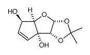 7aH-Cyclopenta[4,5]furo[2,3-d]-1,3-dioxole-5,7a-diol, 3a,4a,5,7b-tetrahydro-2,2-dimethyl-, (3aR,4aR,5R,7aR,7bR)- (9CI) Structure