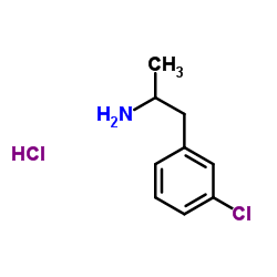 3-Chloroamphetamine (hydrochloride)结构式