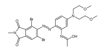 N-[5-[Bis(2-methoxyethyl)amino]-2-[(4,6-dibromo-2,3-dihydro-2-methyl-1,3-dioxo-1H-isoindol-5-yl)azo]phenyl]acetamide结构式