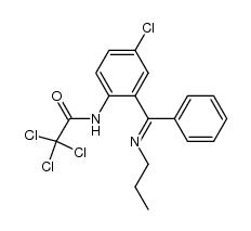syn-5-chloro-2-trichloroacetamidobenzophenone n-propylimine Structure