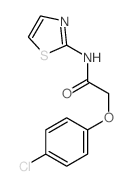 2-(4-chlorophenoxy)-N-(1,3-thiazol-2-yl)acetamide结构式