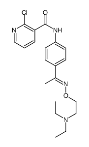4'-(2-Chloronicotinoylamino)acetophenone O-(2-diethylaminoethyl)oxime structure
