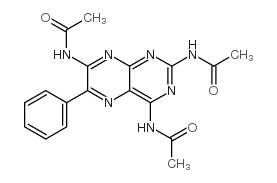 N,N',N''-(6-Phenyl-2,4,7-pteridinetriyl)tris-acetamide structure