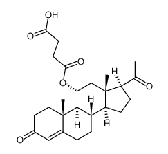 11α-Hydroxyprogesterone 11-hemisuccinate结构式