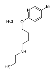 2-[4-(5-bromopyridin-2-yl)oxybutylamino]ethanethiol,hydrochloride Structure