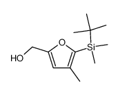 (5-(tert-butyldimethylsilyl)-4-methylfuran-2-yl)methanol结构式