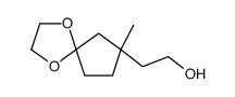 2-(8-methyl-1,4-dioxaspiro[4.4]nonan-8-yl)ethanol结构式