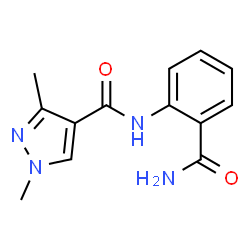 1H-Pyrazole-4-carboxamide,N-[2-(aminocarbonyl)phenyl]-1,3-dimethyl-(9CI)结构式